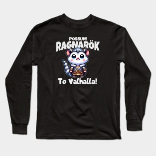 Possum Viking Ragnarök To Valhalla! Cute Warrior Long Sleeve T-Shirt